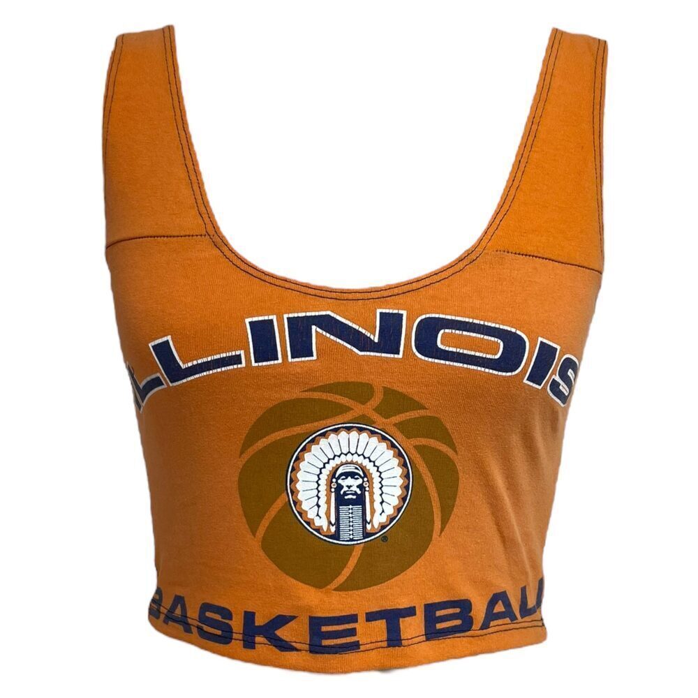 University of Illinois Basketball  Cropped T-Shirt Tank (XS/S)